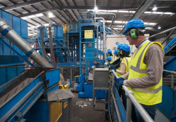 Manchester students being educated on recycling