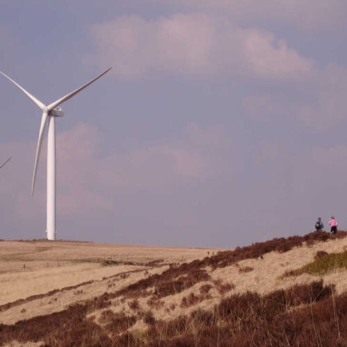 Turbines on moorland