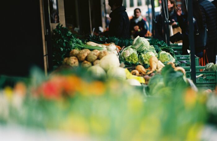 Fresh vegetables at market