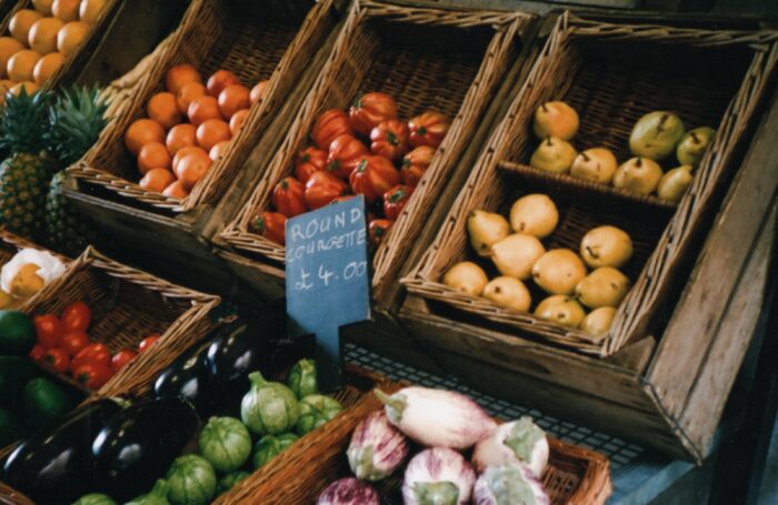 Fresh vegetables on sale