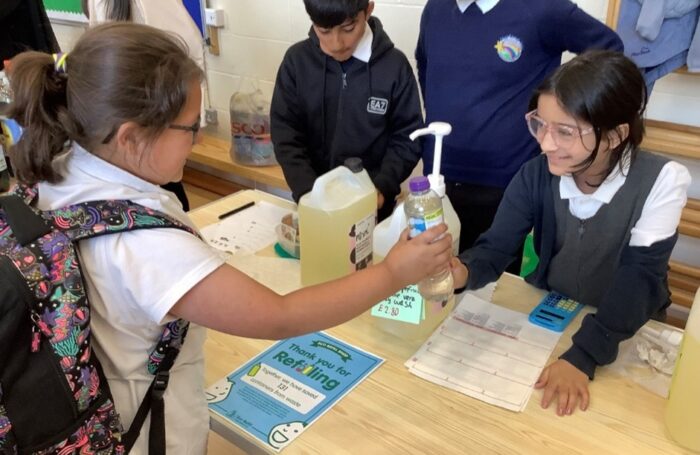 Marland Primary School pupil Eco Refill Shop